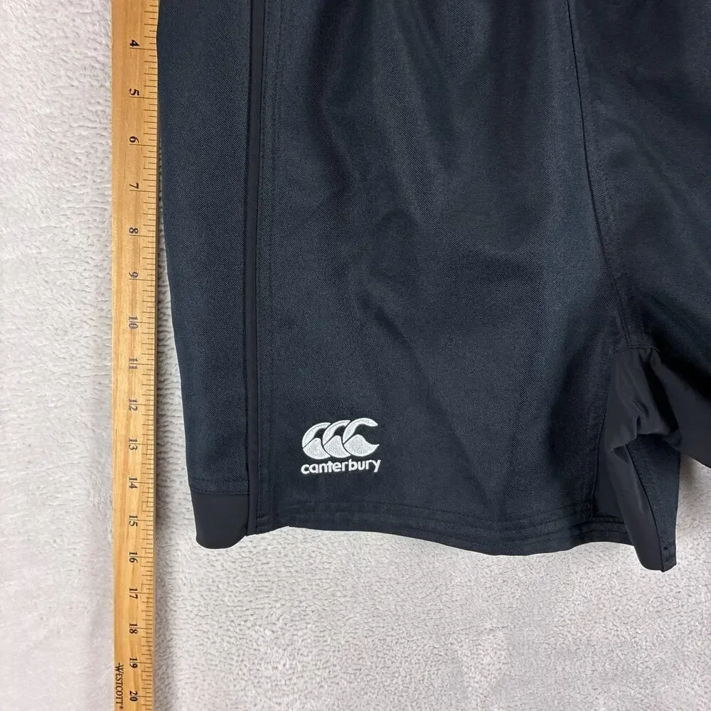 Canterbury Rugby Shorts Mens XL Black Pull On Performance Preppy Workout Gym